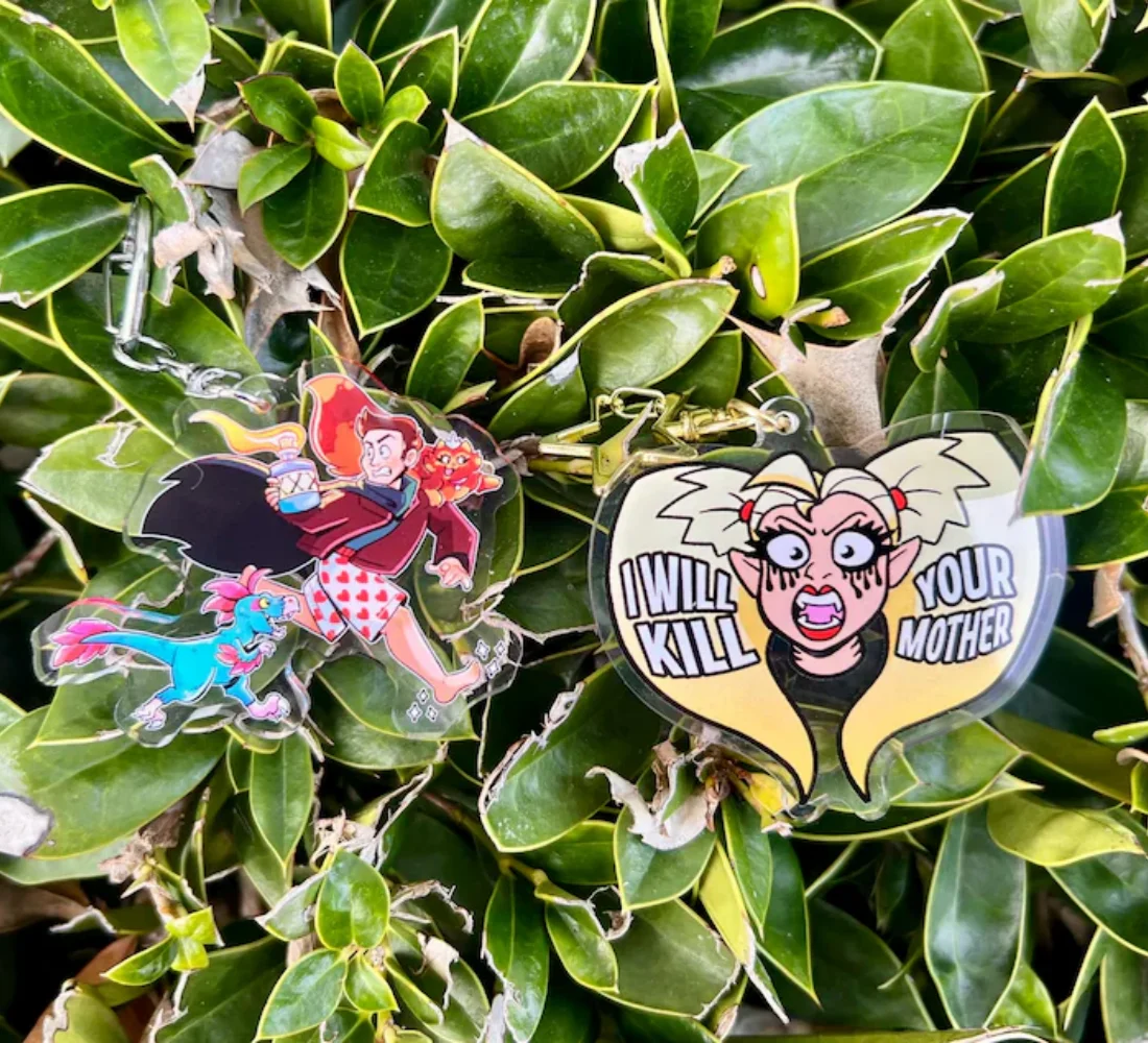 DCC Princess Donuts Samantha Keychain LitRPG Dungeon Explorer Carl Acrylic Booktok Webtoon Gaming Anime Collectible Key Ring