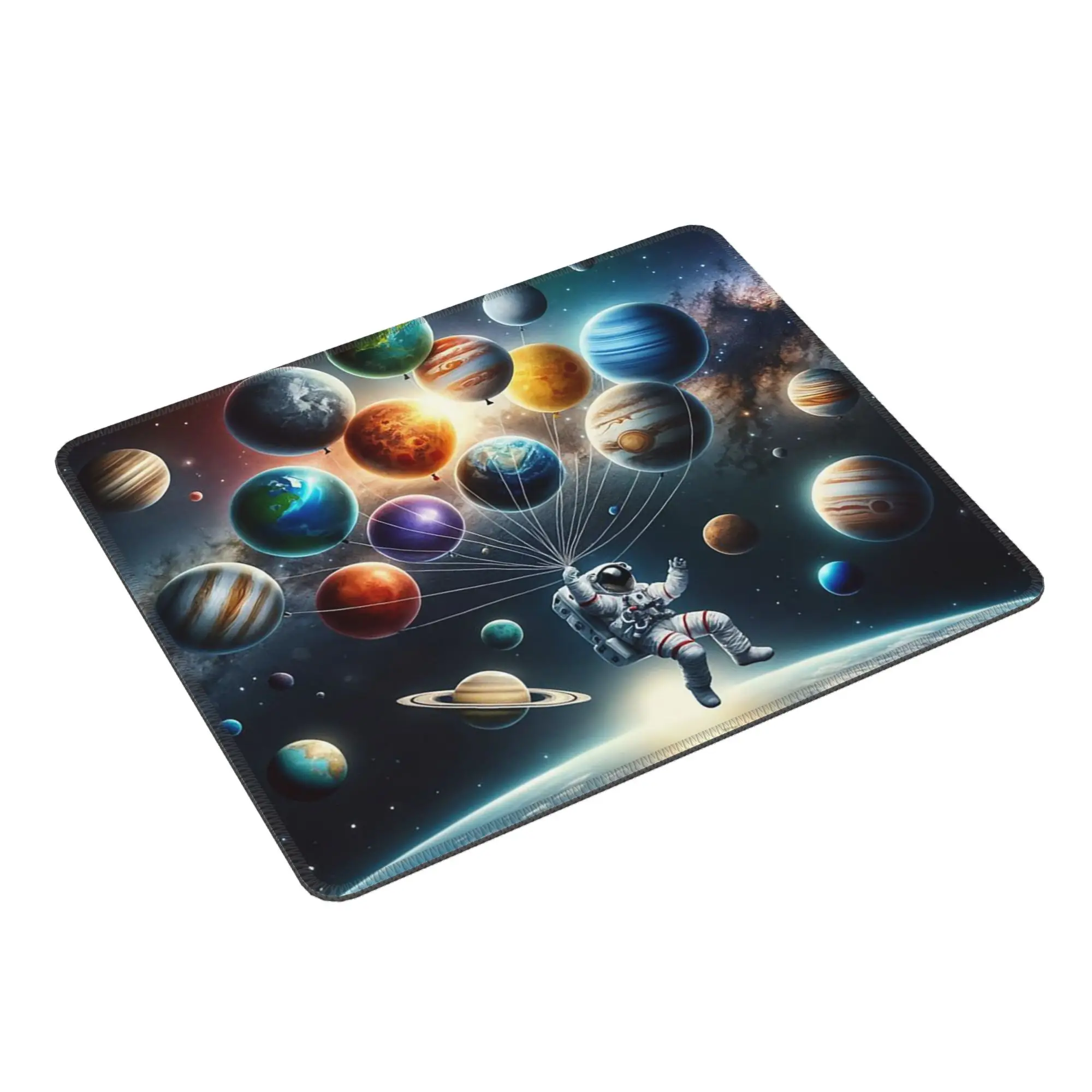 Astronaut And Balloon In Space Mouse Pad Computer Keyboard Mouse Mat Gaming PC Laptop Desk Mat Office Accessories Table Mats