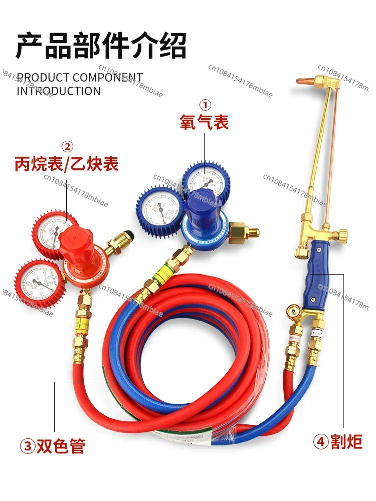 Cutting Tool Set Gas Propane Meter Oxygen Pressure Reducing Valve Acetylene Torch Industrial 8mm Trachea Gun