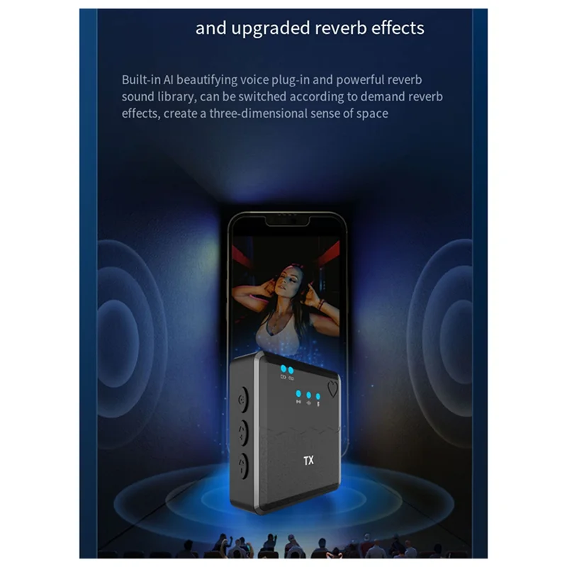 

SUNRI-Новый беспроводной петличный микрофон для прямой трансляции, короткий видео радиомикрофон, беспроводной микрофон с шумоподавлением, прочный