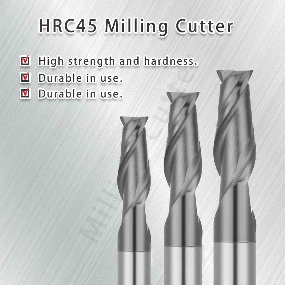 Tungsten Steel 1/1.5/2/2.5/3/4/5/6mm Alloy Carbide 2 Flute Mill Endmill Cutting Milling Cutter Machine Tools