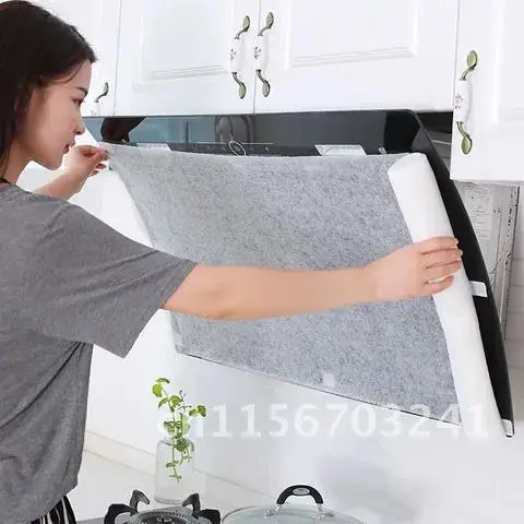 Oil-Proof Sticker Transparent Moisture-proof Paper Oil-Absorbing Paper Filter Hood Range Oil Sticker Kitchen 5M / 10M