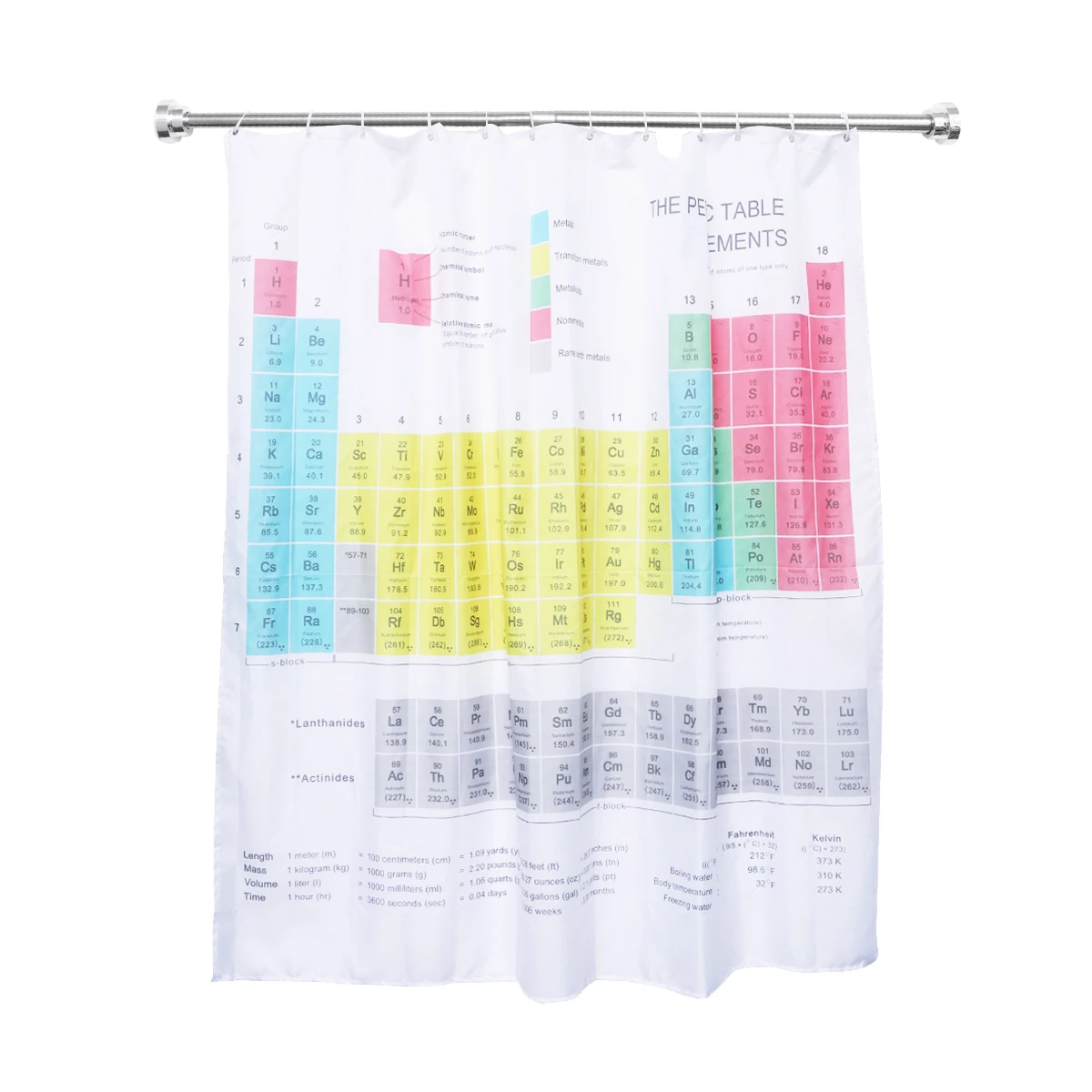

55 CM Telescopic Shower Curtain Rod Curtains Adjustable Towel Rack Bathroom Rail Stainless Steel Tension Round