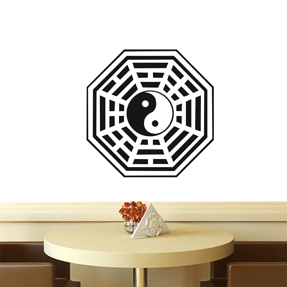 جديد الجدار صائق بوذا يين يانغ الشرقية الاسترخاء التأمل OM ديكور المنزل الديكور الجدار ملصق حجم 56x56 سنتيمتر