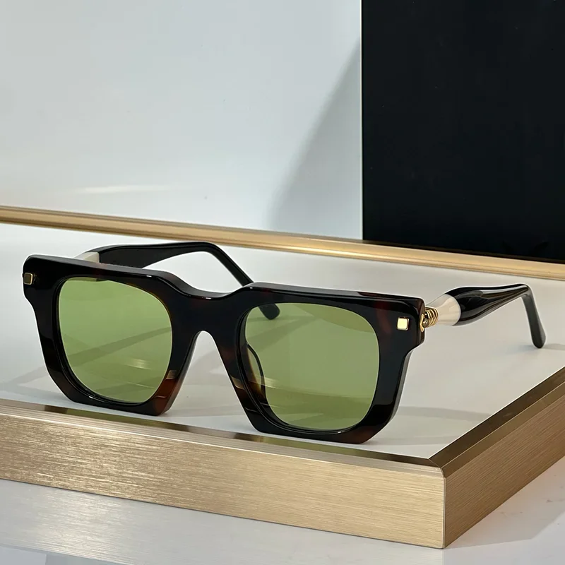 

Солнцезащитные очки Maske J3 Street Fashion Classical Square Dark Tortoise для мужчин, роскошные, из толстого ацетата, с защитой от солнца