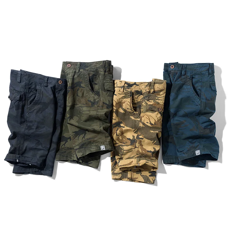 Jungle Camouflage Workwear Shorts Men's Middle Pants Summer New Loose Straight Leisure Climbing Sports Shorts