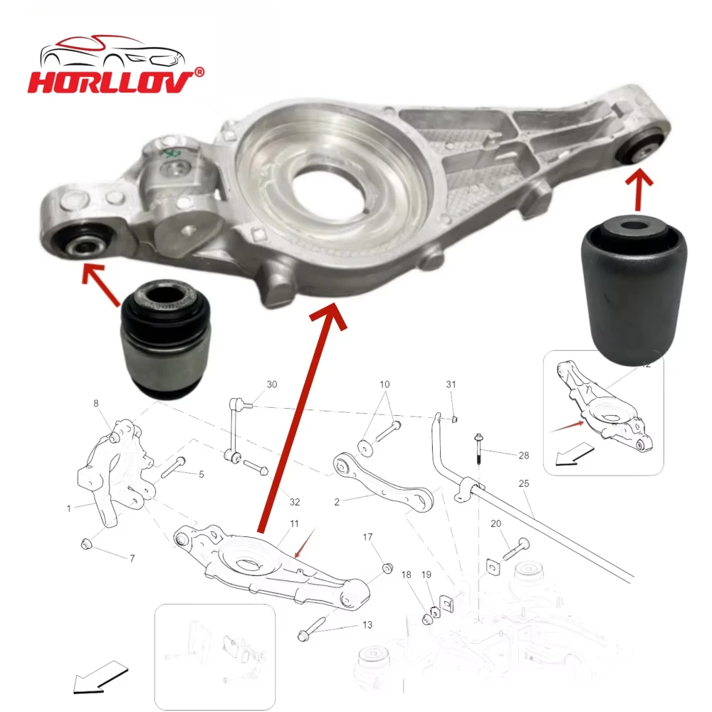 670037295  670037293 Rear Control Arm Bushing for Maserati Levante Rear Swing Arm Bushing Suspension Series Auto Parts