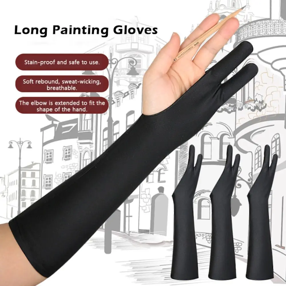 1pcs Multi-functional Two Fingers Painting Gloves Anti-fouling Sweat-proof Sketch Gloves Anti-touch Drawing Gloves Hand-drawn