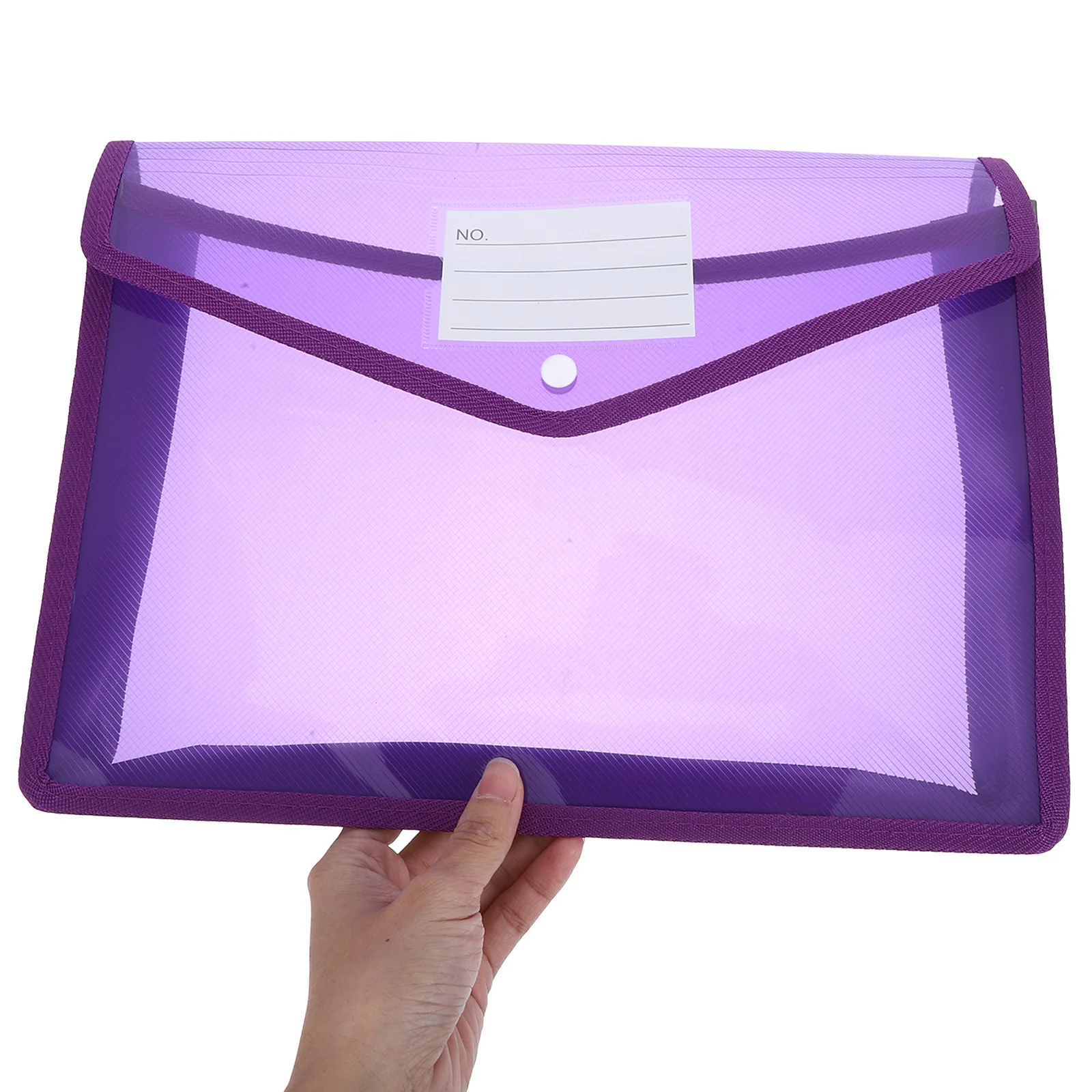 6 قطعة A4 مجلد مستندات بلاستيكي شفاف مقاوم للماء المسيل للدموع مقاومة المفاجئة إغلاق حقيبة ملفات مع مؤشر التسمية للمكتب المدرسة