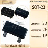 MMBTA44 3D SOT-23 MMBT2222A 1P 50PCS MMBT2907A 2F High Voltage Transistors NPN PNP Trans