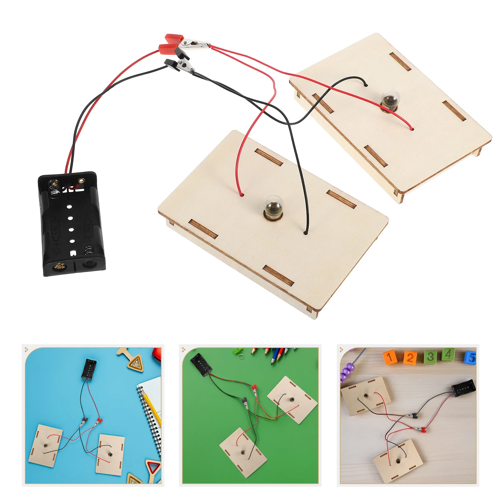 

1Set Electrical Circuit Stem Kit Series Parallel Science Experiment Educational Electricity Learning Set Tool Kit