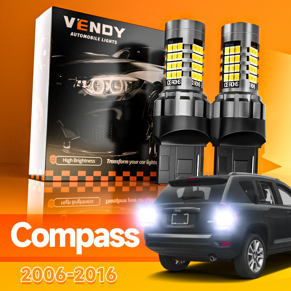 2pcs For Jeep Compass MK 2006-2016 LED Reverse Light Backup Lamp 2007 2008 2009 2010 2011 2012 2013 2014 2015 Canbus Accessories