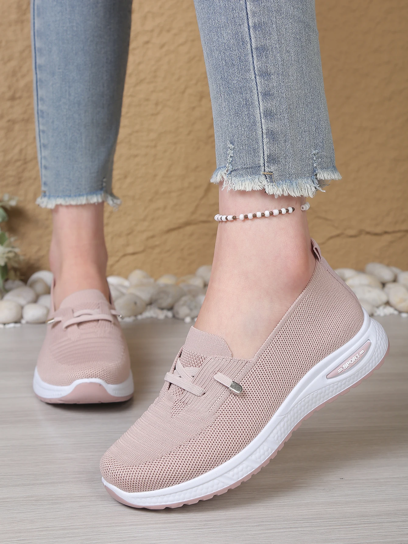 Atmungsaktive Slip-On-Walkingschuhe für Damen, leichte, bequeme Freizeitsneaker, weiche Sohle für ältere Menschen und ganztägiges Tragen – Detail 9