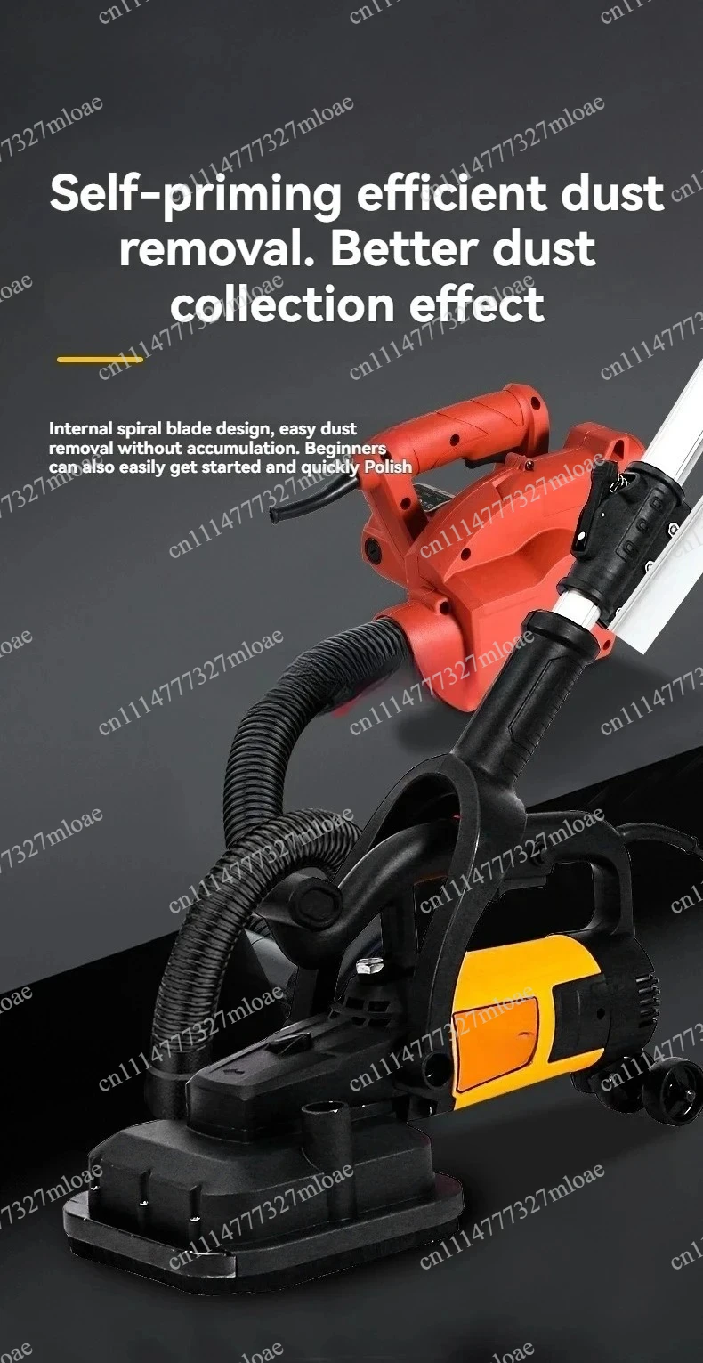 Handheld coarse grinder dust-free gypsum long bar polisher ground grinder concrete grinder 3800W