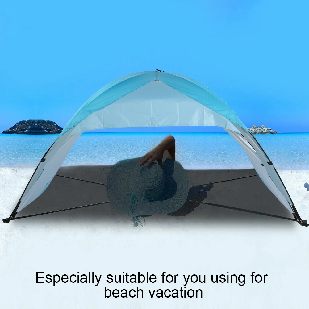 

210x100cm Portable Outdoor Tent Polyester Lightweight Foldable Sunshade Awning Travel for Outdoor Beach Vacation