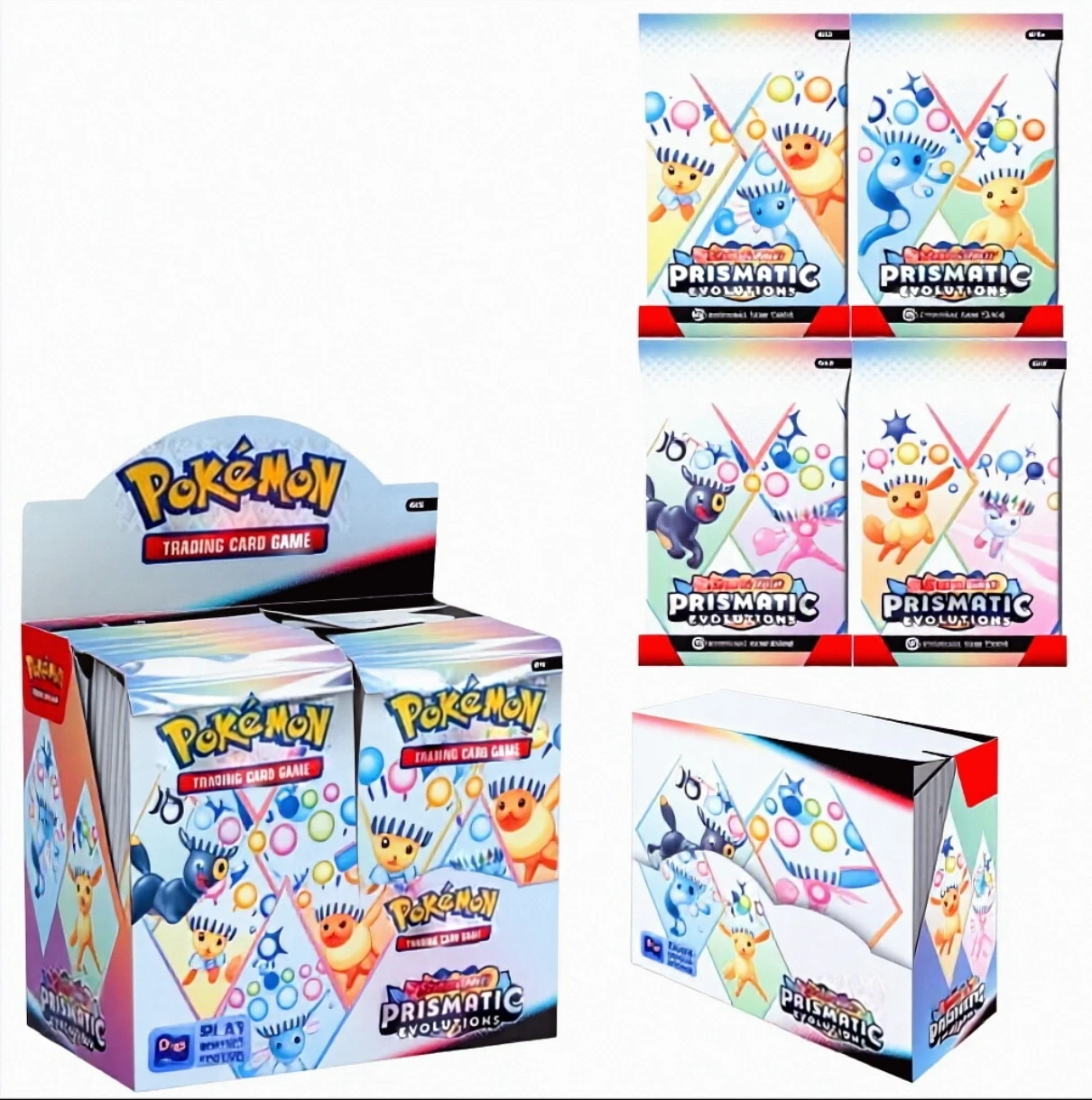 360 Piezas/Set de Cartas Pokémon MEGA ASCEND HEROES Prismatic Evolutions Scarlet Violet 151, Cartas Coleccionables de Batalla en Inglés, Regalos