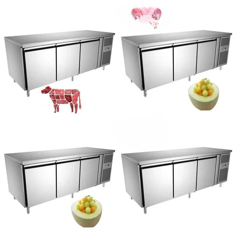 Commercial Stainless Steel 3 Door Vertical Refrigerator Freezer Cabinet with Digital Temperature Control for Cafeteria