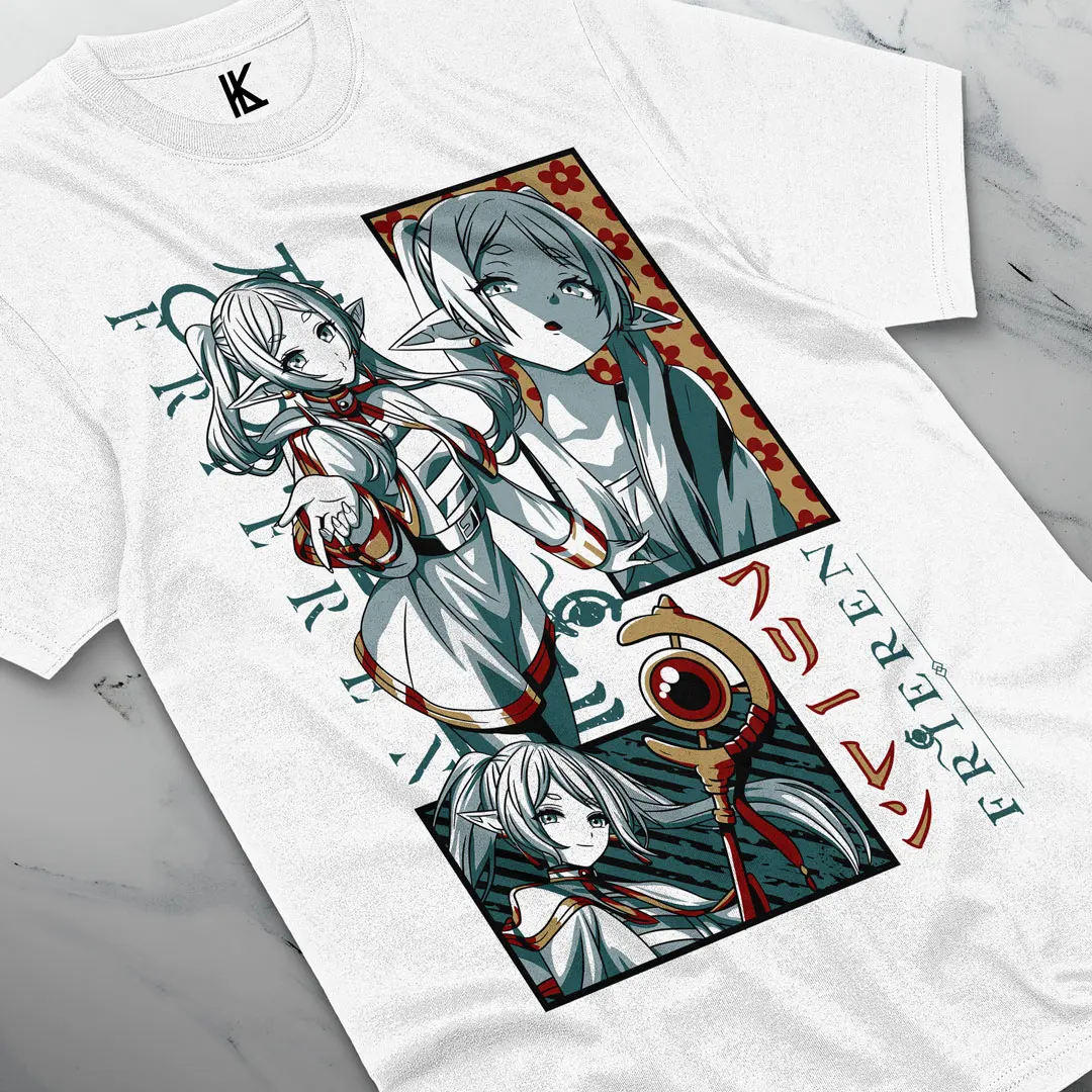 تي شيرت Frieren Beyond Journey's End Fern Stark Girl Anime Gifts قميص جميع المقاسات من القطن