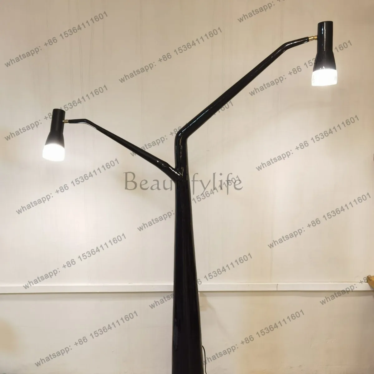 PG French bud sculpture floor-to-ceiling luminous ornament FRP stepless dimming living room bedroom ornament