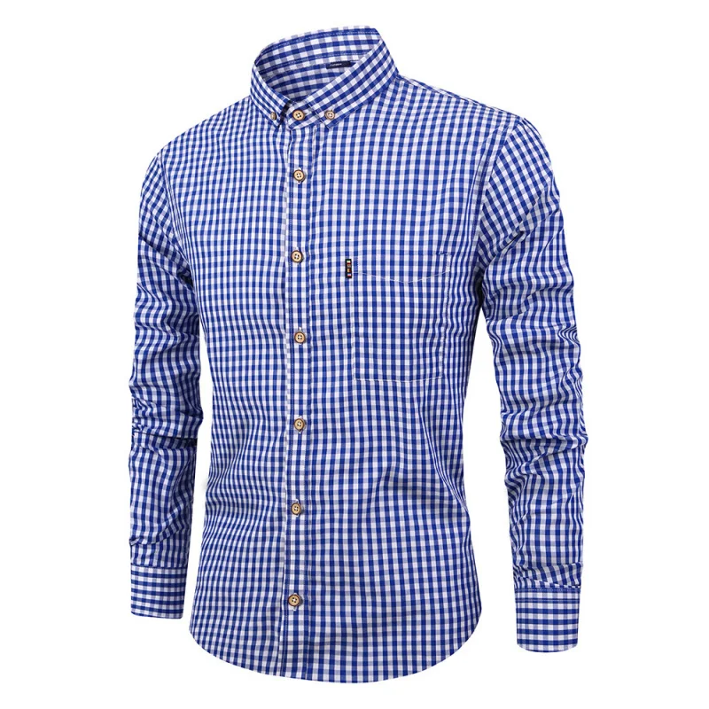 Men's Summer Plaid Shirt High-End Breathable Short Sleeve Casual Slim Fit Cotton Shirt Jacket