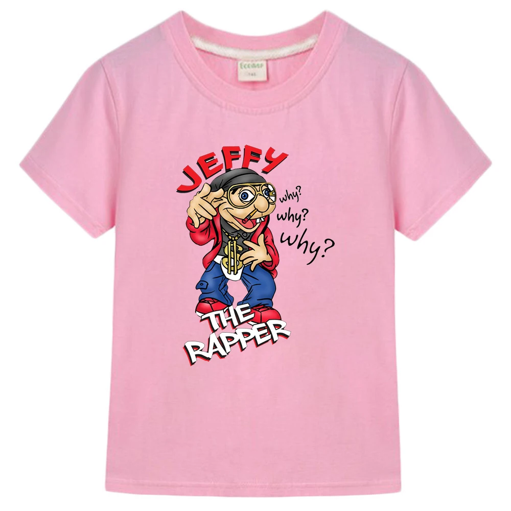 Jeffy Tshirt Funny SML Print T-Shirt Boys Clothes Kids Kawaii Clothing Girls Children Unisex Tees 100% Cotton Short Sleeve Tops