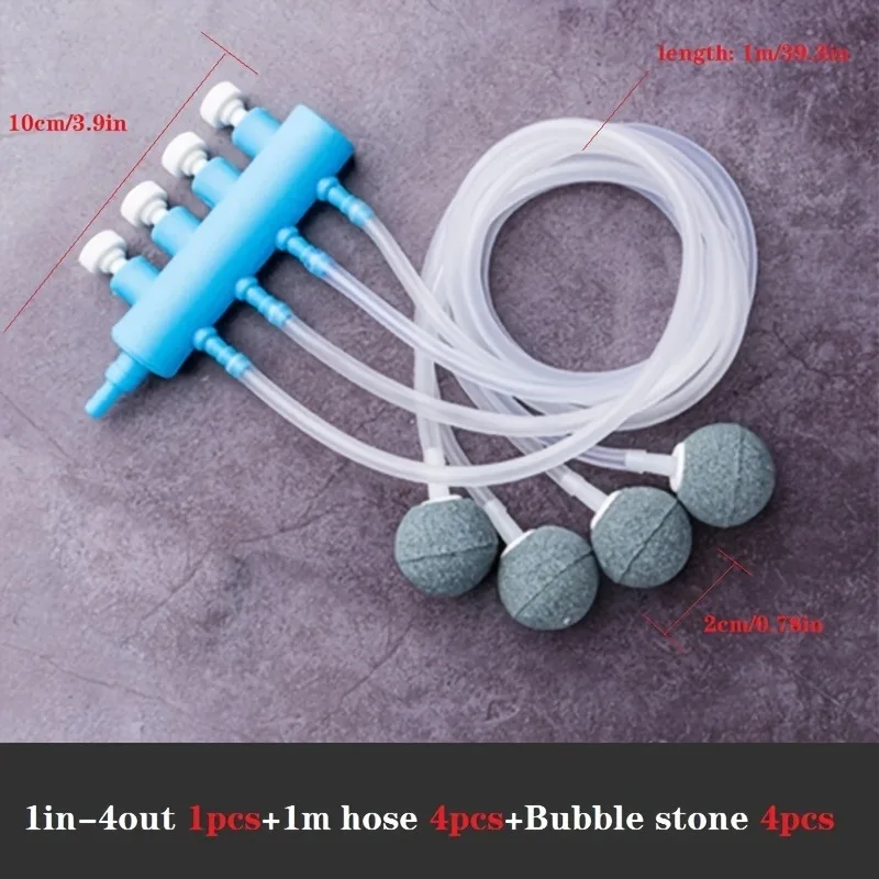 Luftstromregelventil-Set für Aquarien – Sauerstoffpumpen-Umsteller mit Schlauchverbindung für die Belüftung im Aquarium, langlebiges ABS-Material – Detail 3