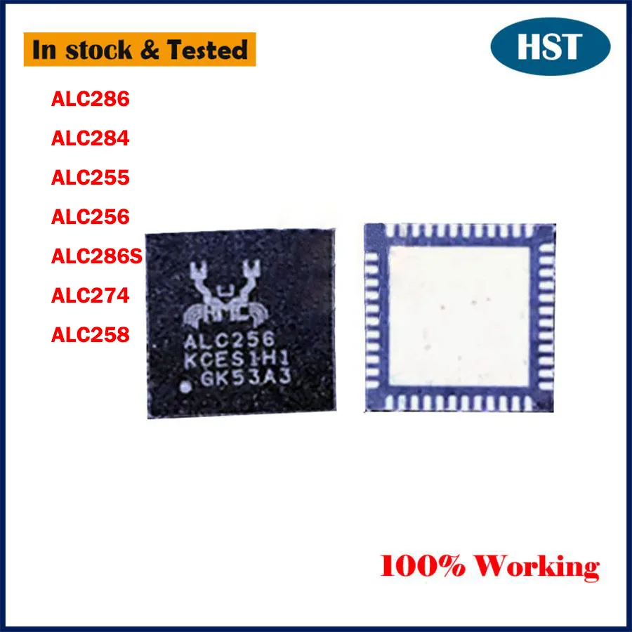 

5 шт./лот, новый оригинальный ALC286 ALC284 ALC255 ALC256 ALC286S ALC270 ALC274 ALC277 ALC258 QFN чип IC чипсет