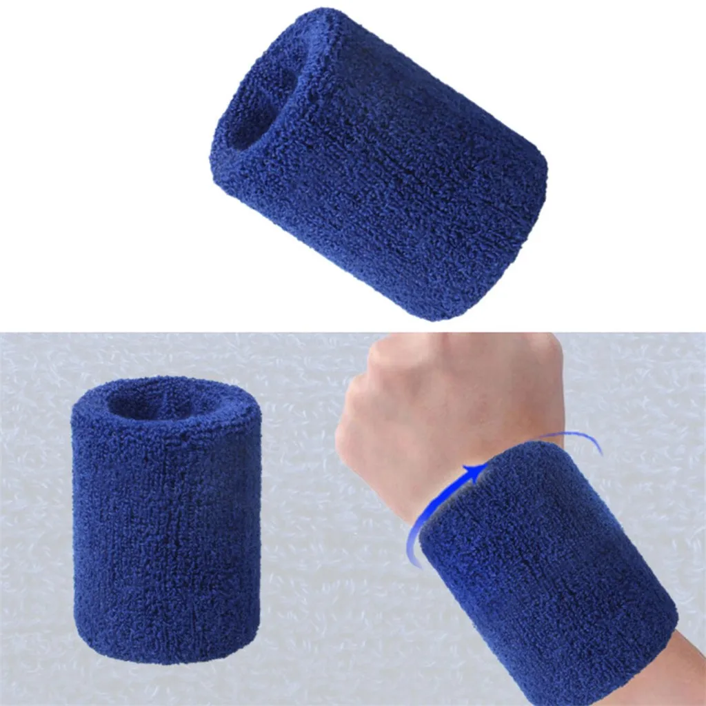 5*8cm Cotton Wristband Sweat Absorbent Sports Wrist Support For Basketball Gym Fitness Daily Use Gimnasio Fitness Y Uso Diario