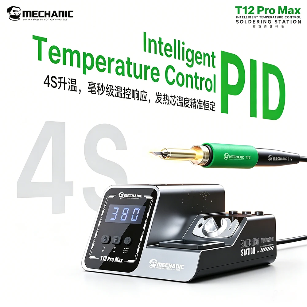 MECHANIC T12 Pro Max 120W Soldering Station PID Control 4s Fast Heating Smart Sleep T12 Handle For PCB Welding Repair Tools