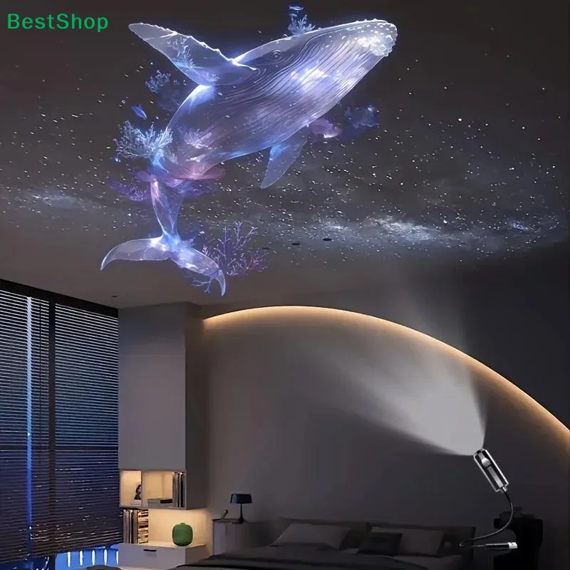 〔Q〕USB Projector Light Sunset Butterfly Lamp Holiday Night Light Rotatable Scenes Projector For Wall Ceiling Decor Lighting