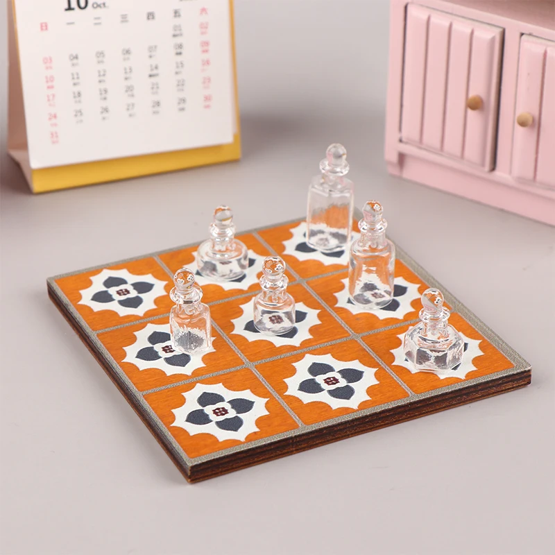 Mini tarro de vidrio para casa de muñecas, tanque de almacenamiento de dulces con tapa, frasco pequeño de deseos, juguete de decoración del hogar, cocina, 1 piezas, 1:12