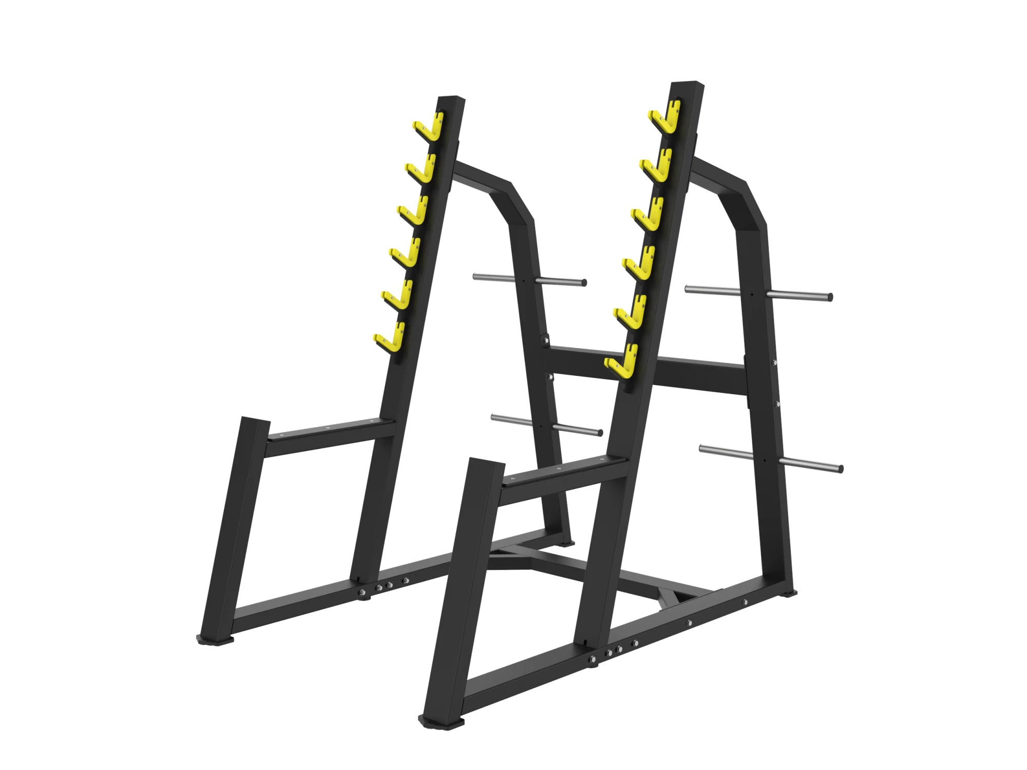 High Quality Commercial Durable 2-Layer Round Head Dumbbell Rack, Gym Equipment Storage, Safe and Stable Design