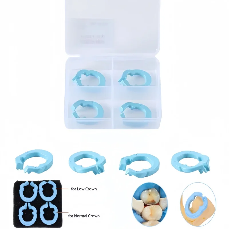 

4pcs/box Dental Resin Clamp Clamp Clamp Rubber Barrier Resin Clamp 134 °C Autoclaved Resin Clamp Separator Ring Dentist Tools