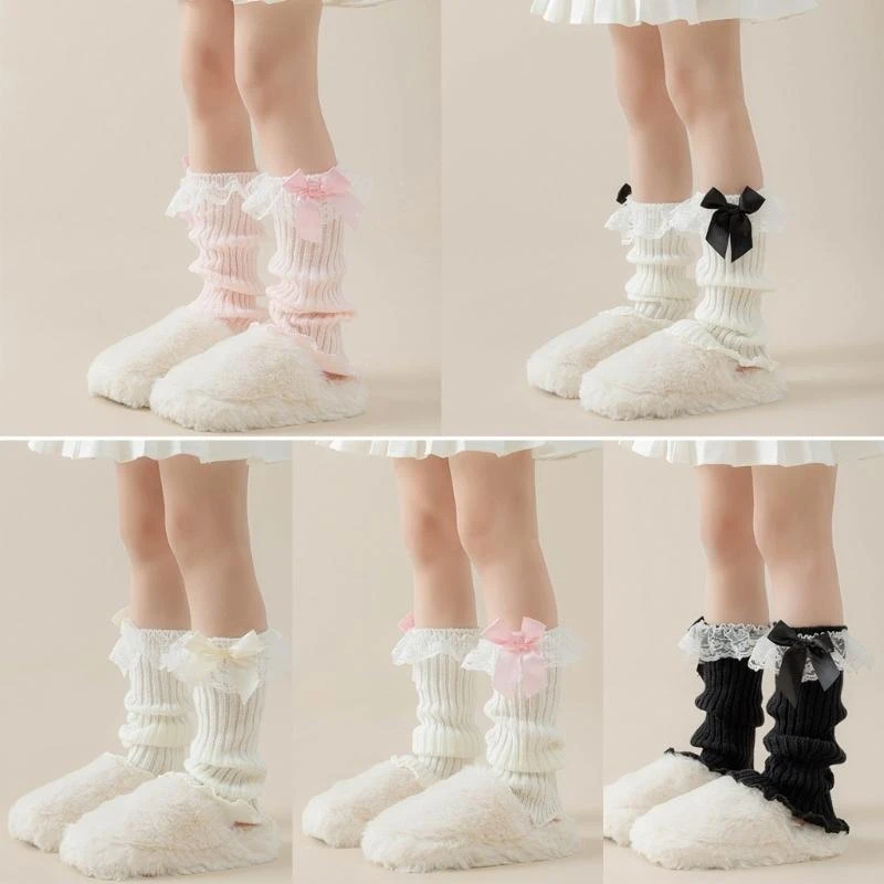 Girl Leg Warmers Japanese Leg Protectors Breathable Socks Kids Fashion Leggings 425F