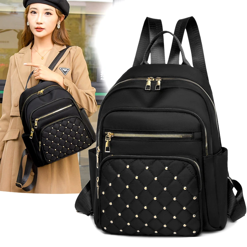 

Женские рюкзаки высокого качества из нейлона для путешествий, большая вместимость, простота, модная повседневная универсальная подростковая сумка на плечо для женщин