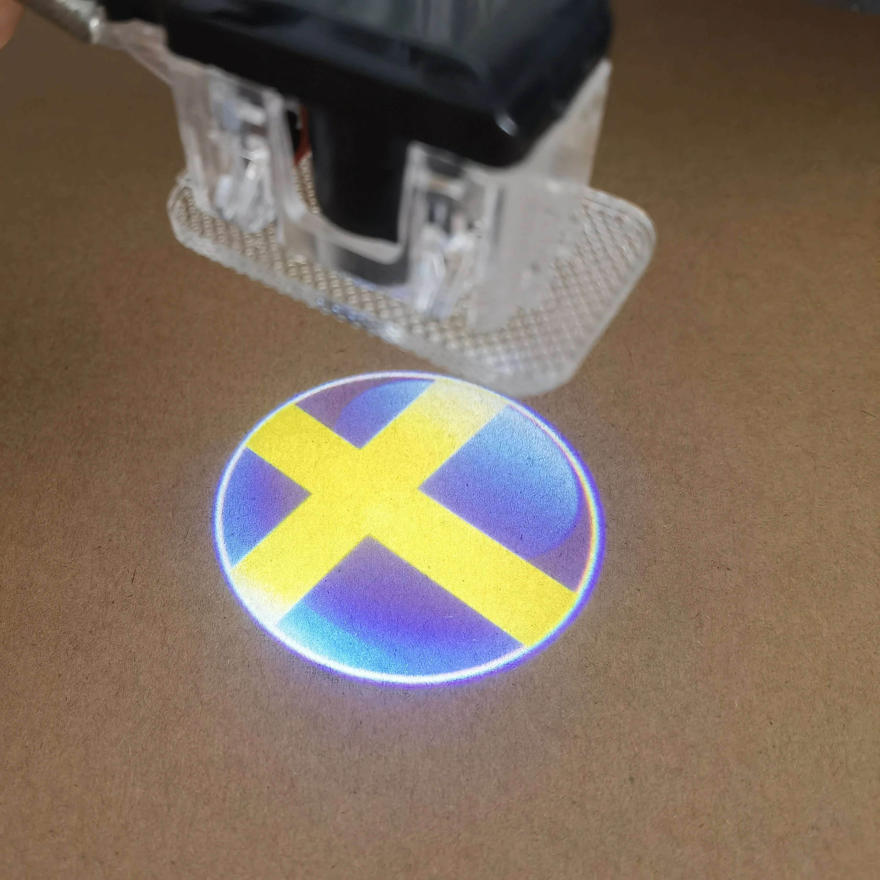 Blue Swedish Flag Emblem Light 2pcs Auto Badge Shadow Door Light For VOLVO S90 XC40 XC60 XC90 V60 V90 V40 S60 Volvo Door Light