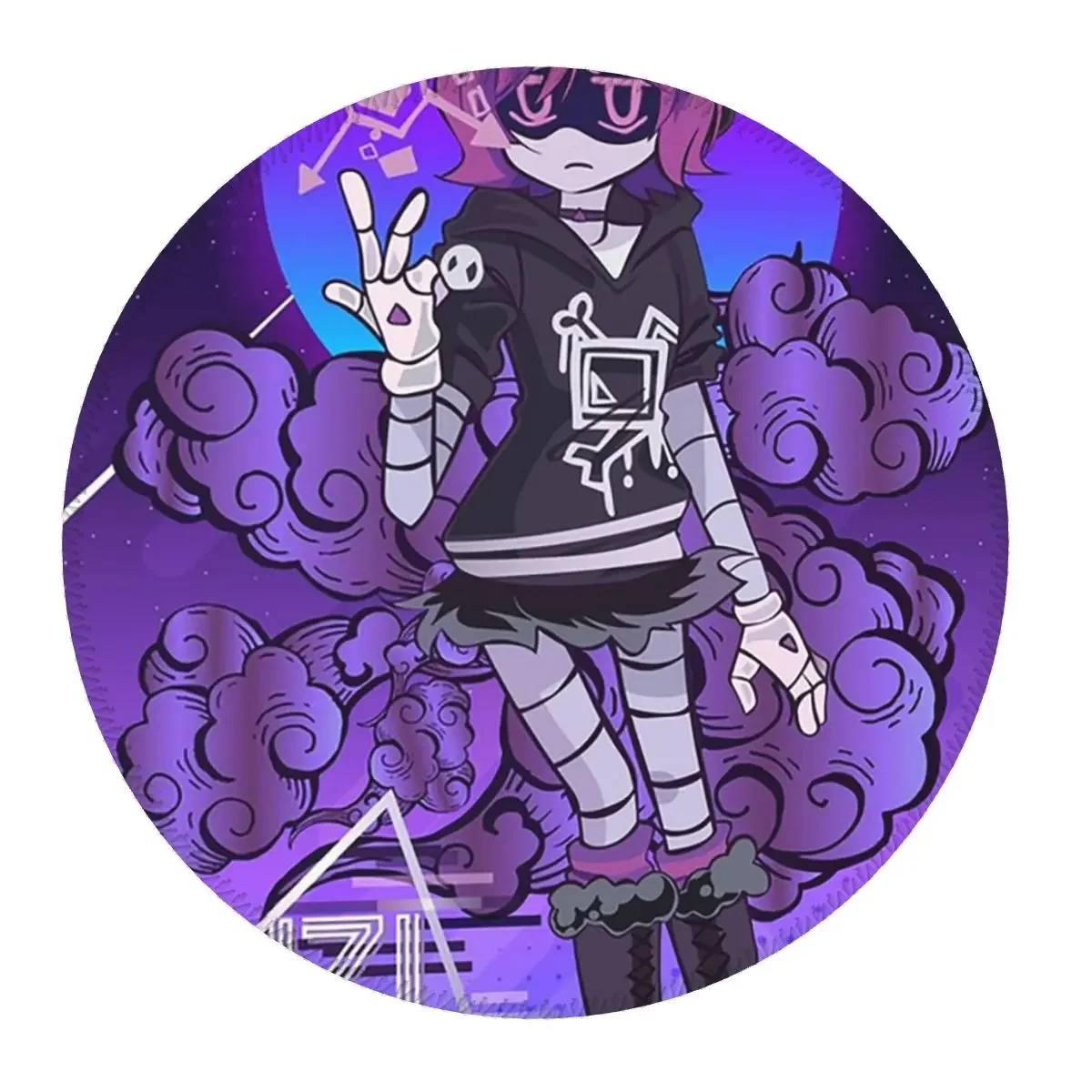Murder Drones N And Uzi Doorman Round Mouse Pad Computer Keyboard Mouse Mat Gamer Laptop Desk Mat Office Table Mats