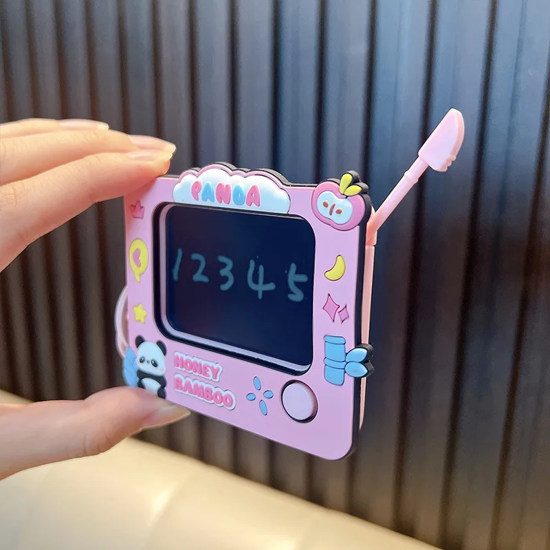 Creative Graffiti Board Keychain Cute Animal Reusable Clearing DIY Painting Keyring Student Bag Pendant Kids Decompression Toy