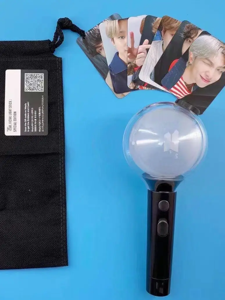 Lightstick Kpop Army Bomb versi 4, stik cahaya SE Map Of The Soul Bomb edisi khusus lampu konser dengan Bluetooth dengan hadiah kartu foto