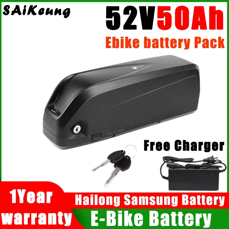 

Hailong 52v Batterij Voor Elektrische Fiets 52V 20ah 25ah 30ah 35 40ah 45 50ah Lithium Batterij 1500W 1000W ebikeFietsbatterij