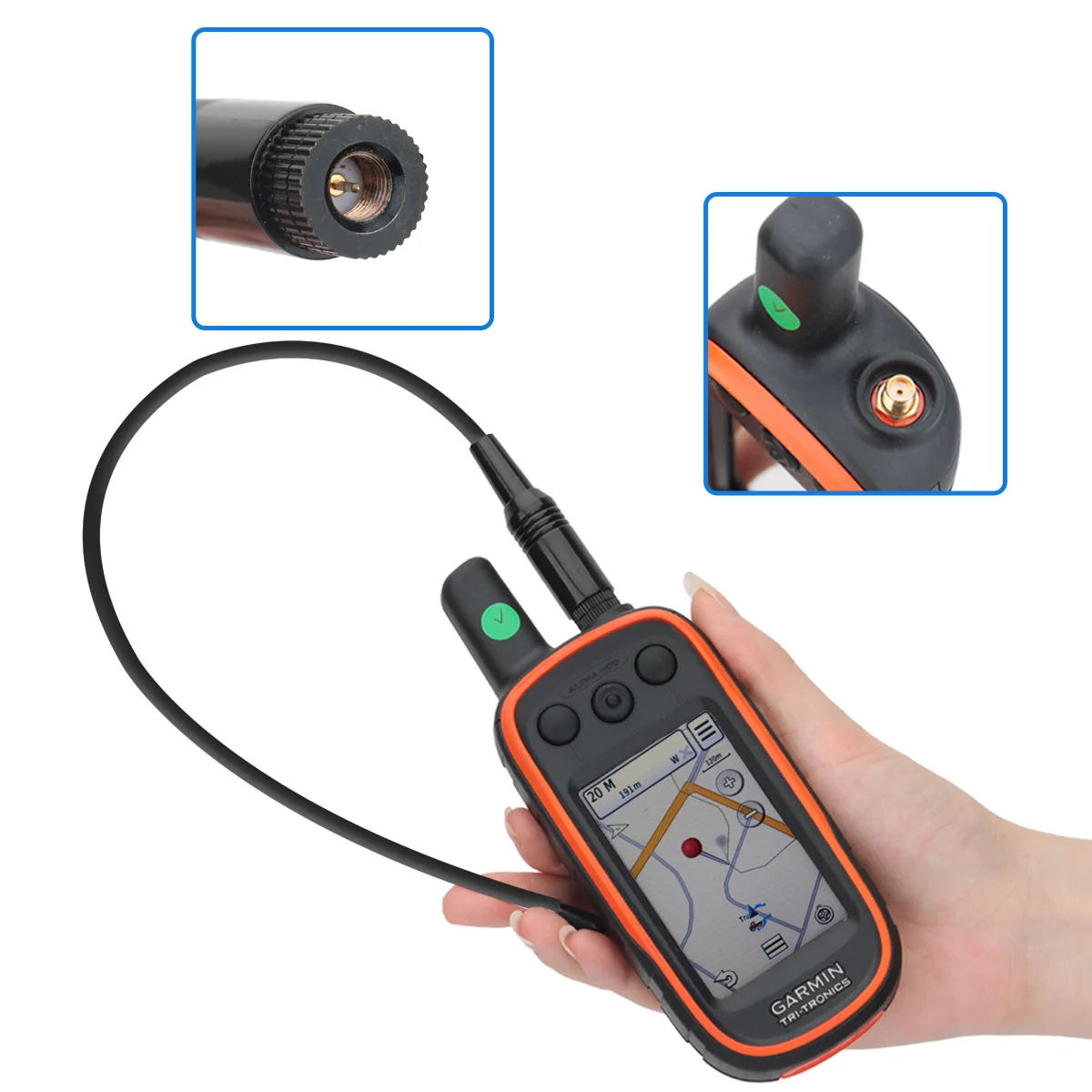 GPS 771 Antenna SMA-Male 38cm /15inch Long Range Whip Antenna Extended High Gain for Garmin Alpha 100 200 Astro 220 320 430