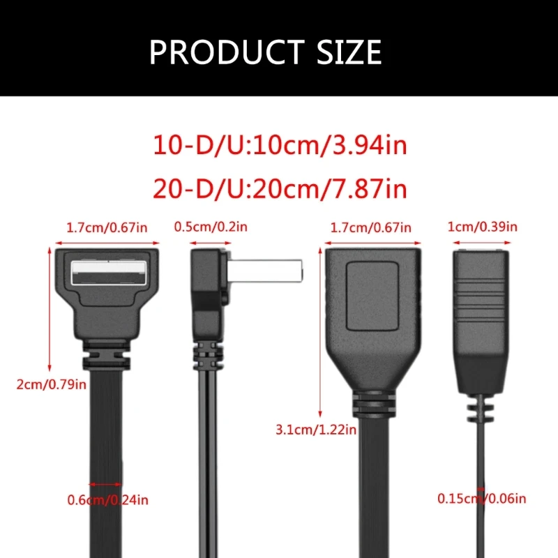 10cm 20cm USB 2.0 A 1 male to 2 Dual USB Female Data Hub Power Adapter Y Splitter USB Charging Power Cable Cord Extension Cable