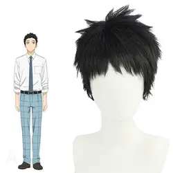 Marin Wakana Gojo Cosplay Wigs Black 30cm Short Men Synthetic Hair