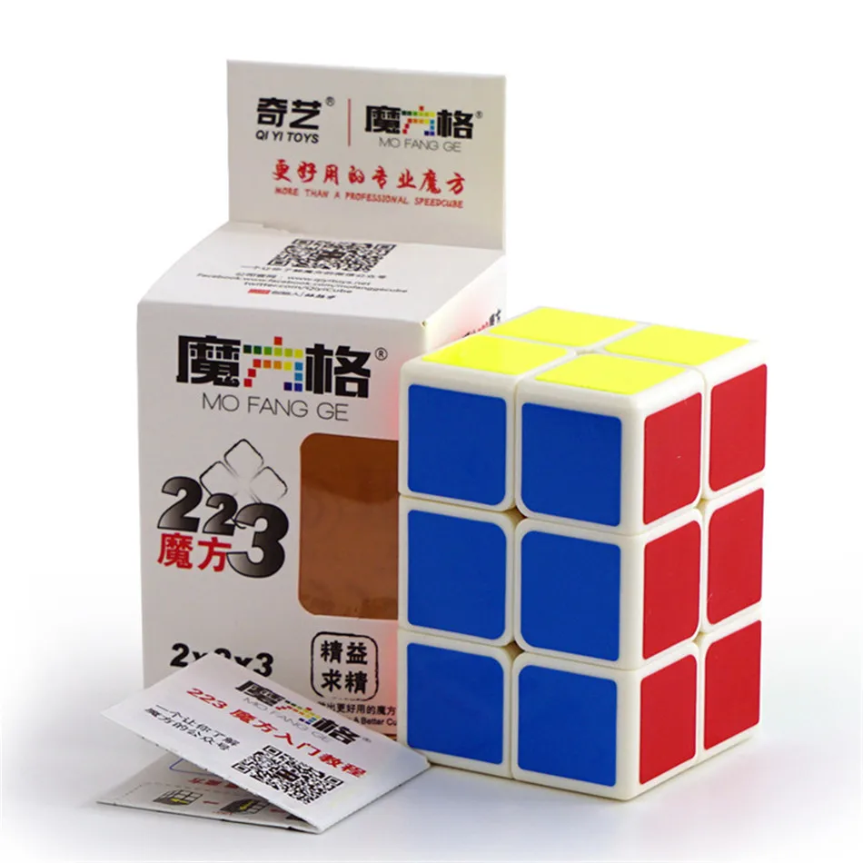QiYi MoFangGe 2x2x3 Cubo Magico 223 Colore Bianco/Nero Velocità Professionale Puzzle Bambini Educativi Giocattoli Divertenti per I Ragazzi