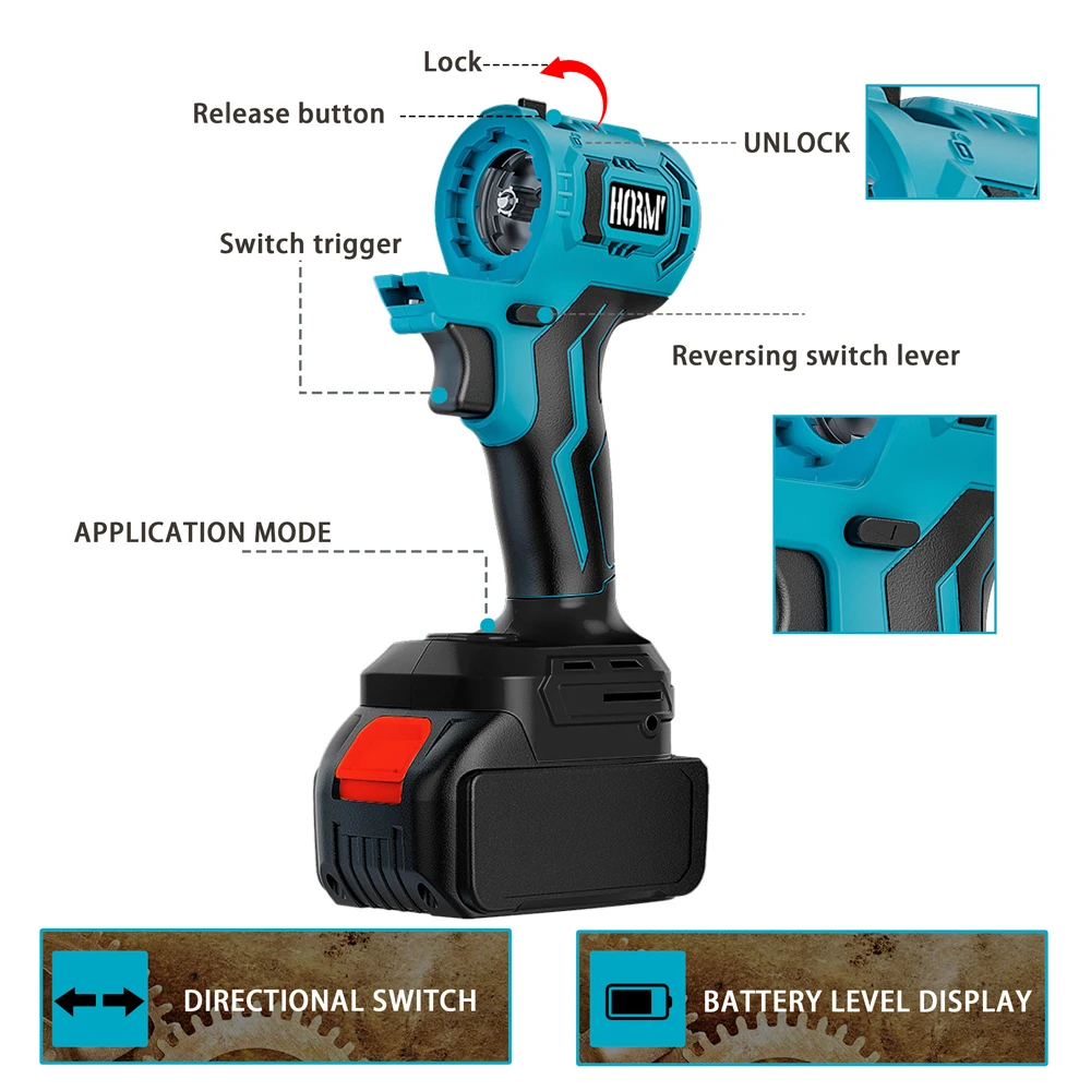 Imagem -03 - Brushless Multifuncional Tool Grupo Chave de Fenda Elétrica Pistola de Água Máquina de Polimento Reciprocating Saw Swinging Tool