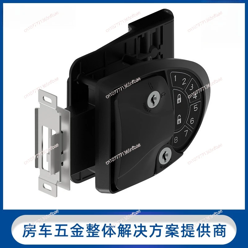 Remote Control Keyless Entry Door Lock, Electronic Password, Dual Inside & Outside Opening, for RV Yacht Camper Trailer Caravan