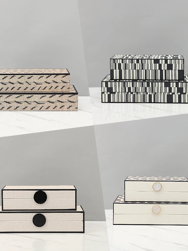 modern-minimalist-black-white-geometric-pattern-luxury-wooden-leather-storage-box-for-bedroom-wardrobe-home-decoration