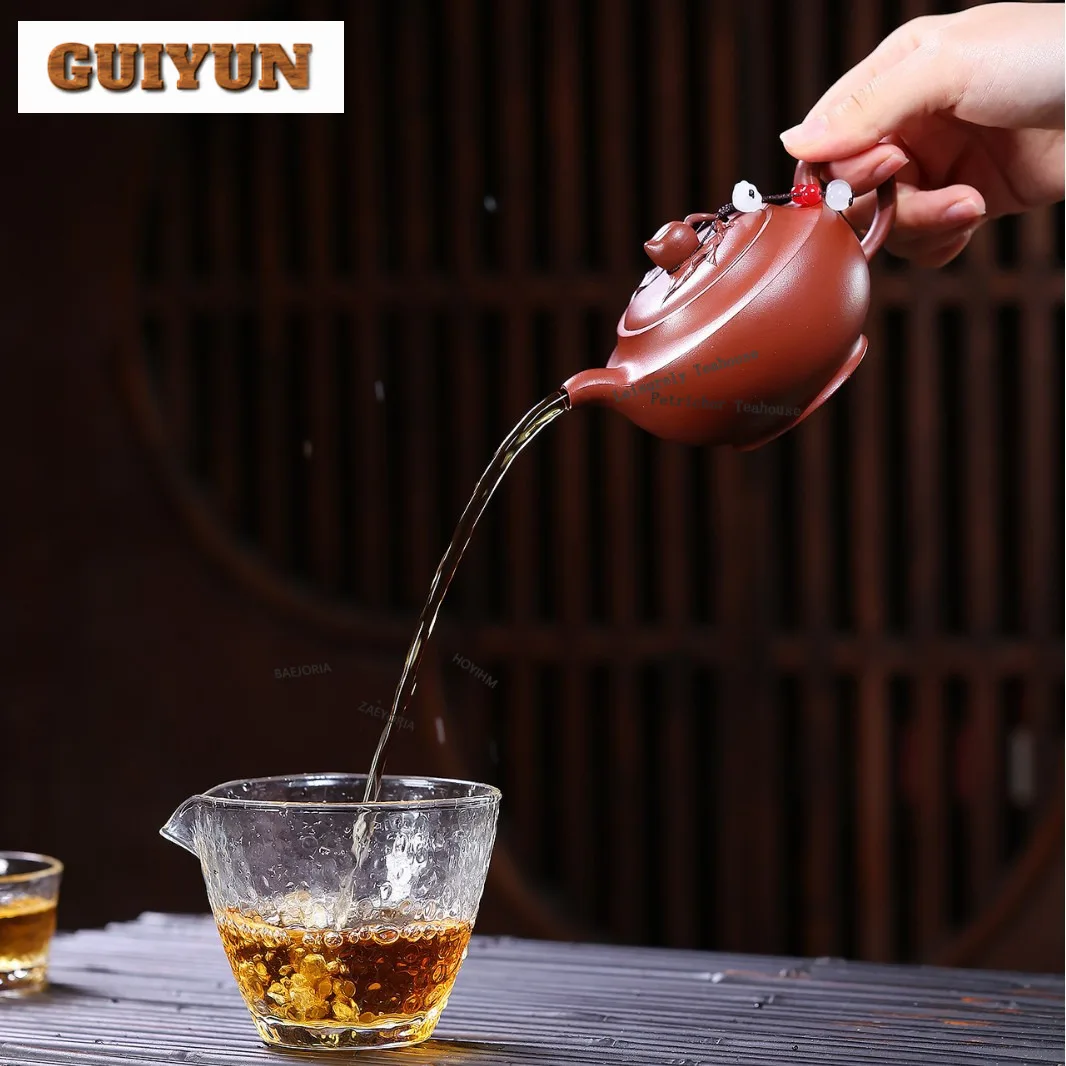 190ml Creative Yixing Purple Clay Teapots Handmade Pot Raw Ore Dragon's Blood Sand Mud Tea Maker Kettle Zisha Tea Set Cha Craft view 2