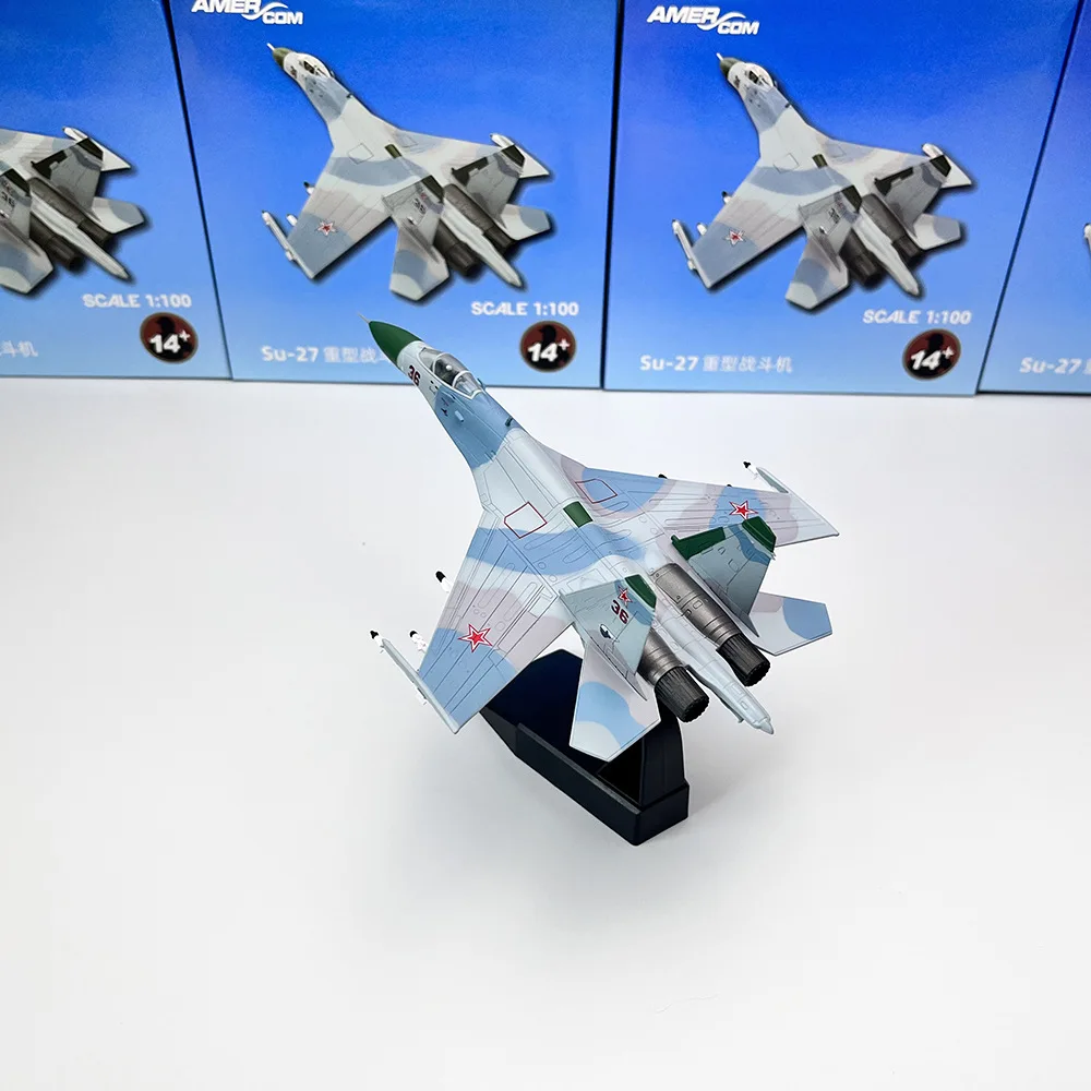 

1/100 Scale Alloy Russian Su27 Fighter Jet Toy Airplane Model Diecast Aircraft With Base Child Toy Plane Souvenir Static Display