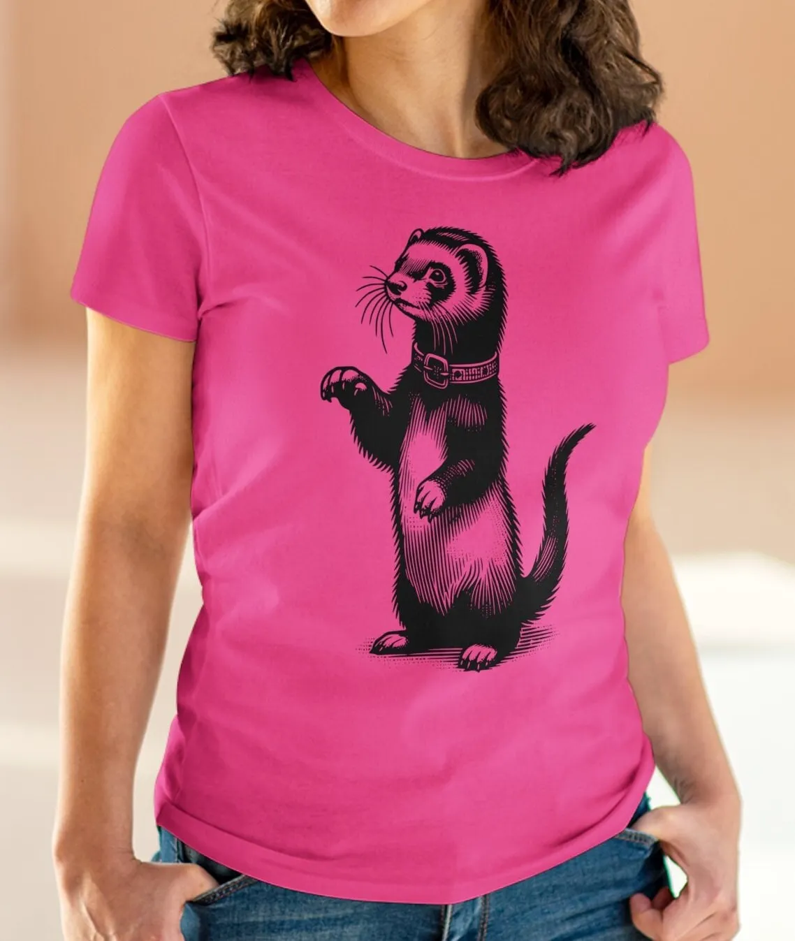 

Ferret T Shirt cute woman's summer